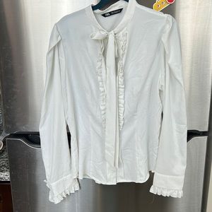 Zara white blouse
